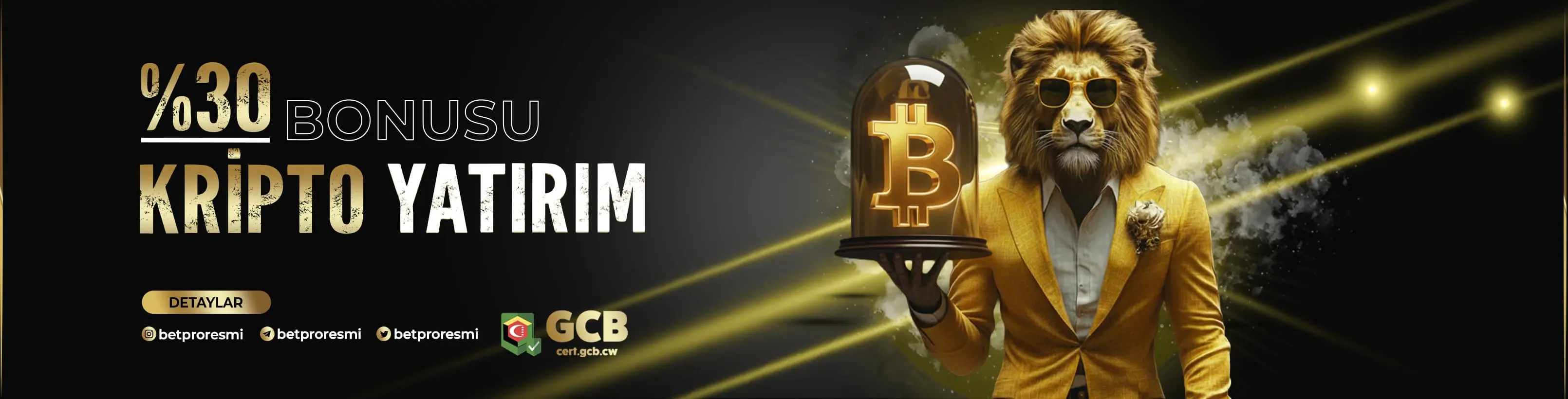 %30 Kripto Yatırım Bonusu masaüstü kampanya bannerı